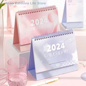 1бр. Календар на 2024 година, Творчески календар в стил Ins, украса на работния плот в студентски офиса на Месечен календар за запис на събитията, Подаръци