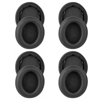 4 сменяеми амбушюра за слушалки Anker Soundcore Life Q30/Q35 от протеиновой кожа (черни)