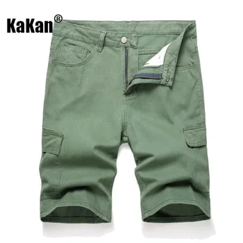 Kakan - Европейската и американската лятна нова деним, мъжки дрехи, широки капри, универсални къси дънки K9-620