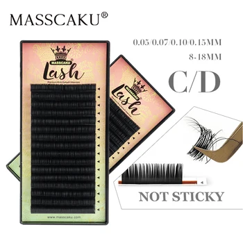 MASSCAKU 16Lines Класическа обемна лента за меки и естествени мигли Професионална козметика За изграждане на дълбоки и устойчиви на миглите