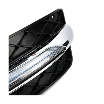 Авто led противотуманный фенер DRL дневни светлини за Mercedes Benz W204 C-Class C300 C280 Sport 2013-2014 Ляво