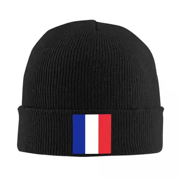Вязаная шапка с флага на Франция, зимни шапки-бини, Топла шапка с френски флага в стил хип-хоп за мъже и жени, подаръци