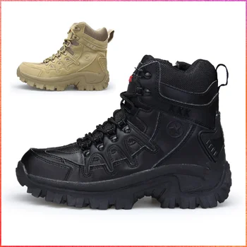 Голям Размер на 47 46 Мъжки Тактически Обувки Sandy Shoes Запазване на Топлината Нескользящие Армейските Обувки Мъжки Обувки Работа Защитни Обувки Мотоциклетни ботуши