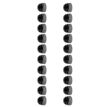 Заглушающие Челни Капачки Кръгла Капачка За Поставяне на Тръба с Диаметър от 19 мм 100 Бр Черен