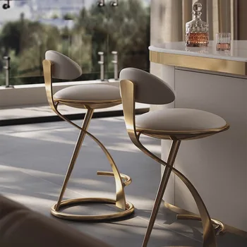 Кафе на улица бар столове Минималистичные метални бар столове за приемане на гости от злато Качествено работно бюро Cadeira Ergonomica Модерни мебели