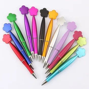 Креативна химикалка писалка Kawaii Гладка Сладък дръжка във формата на цвете Канцеларски материали Гел мастило Химикалки-роллеры Коледен подарък