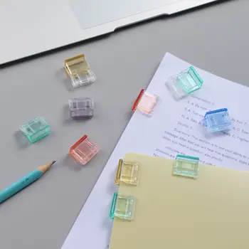 Многофункционални щипки за папки ярки цветове, творчески ъглова скоба, папка за тест на хартия, скрепка за писма, притискателния скоба