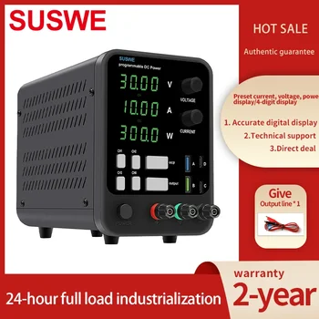 Регулируем източник на захранване dc SUSWE 30V 60V 120V LED Цифрова Лаборатория Щанд Източник на Захранване регулируем Стабилизиран Източник на Захранване 0-10A5A 2A