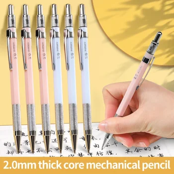 Рисуване метален механичен молив Sakura 2,0 мм с оловни заправками Моливи за чертане на скици за ученици, канцеларски материали за рисуване съученици дръжки