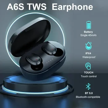 Слушалки TWS Безжични Bluetooth слушалки 5.1 с докосване Слушалки с микрофон Слушалки Спортна водоустойчива слушалки за Xiaomi