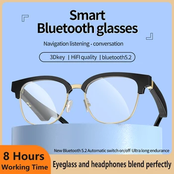 Слънчеви очила с Bluetooth, умни очила с отворени уши за слушане на музика и извършване на телефонни разговори с защита поляризирани лещи UV400