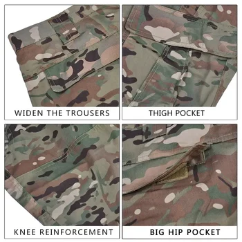 Солдатские бойни комплекти, Унисекс Нова Мъжки ловни дрехи за еърсофт оръжия Военно-тактически костюм Униформи Militar Мъжки камуфлаж Army