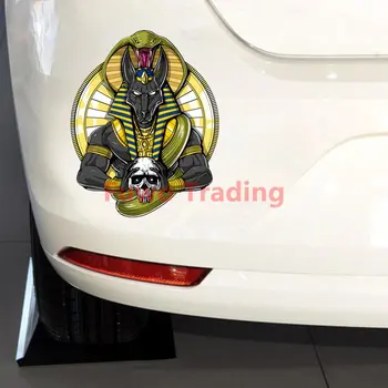 Стикер за автомобил Египетския Бог Анубис Карикатура на Египетския фараон Митология Стикер на Багажника Мотоциклетни Шлем Подарък на древната египетска Божество