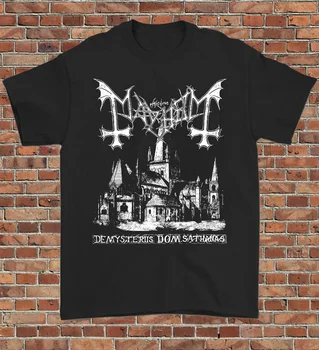 Тениска Mayhem De Mysteriis Dom Sathanas, черен с къс ръкав размер от S до 5Xl, Be785