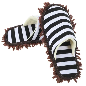 1 чифт почистващи подметальных тапочек Миещи чехли с въже Обувки с въже за еднократна употреба Чехли за подметания на косата