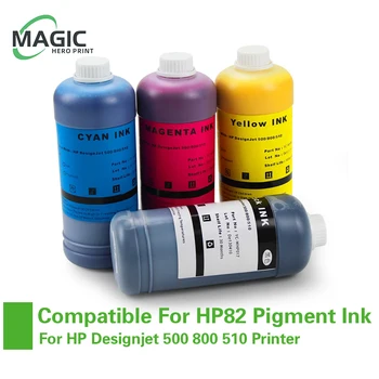 1000 мл /флакон 4 цвята пигментни мастила HP82 за принтер HP Designjet 500 800 510