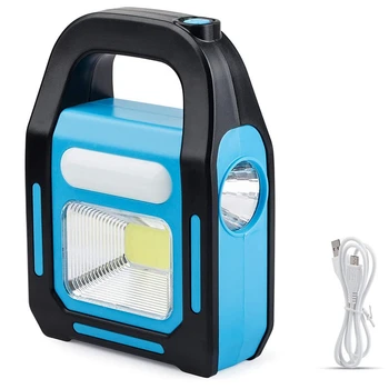 3 В 1 Слънчев акумулаторна батерия USB led лампа за къмпинг COB, такса за устройство и водоустойчив аварийно фенерче с led подсветка