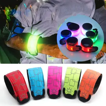 Led гривна със Светлоотразителен каишка в режим на ярък цвят флаш, Найлонов Акумулаторна батерия led светлинен гривна за спорт на открито