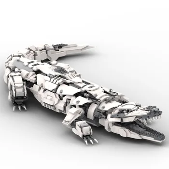 MOC Сам Механичен крокодил, градивен елемент, на играчка от морски обитатели, робот-чудовище, огнен саламандър, пълзящо растение, тухлена играчка, подарък за рожден ден за деца