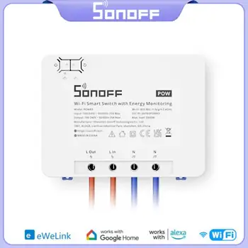 SONOFF POW R3 25A Измерване на Мощността на WiFi Smart Switch Защита От Претоварване Проследяване на спестяване на енергия На eWeLink Гласов Контрол Чрез Alexa