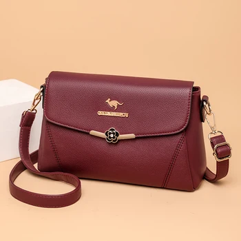 Висококачествена кожена чанта през рамо, ежедневни малки чанта през рамо за жени, луксозни дизайнерски чанти и портмонета, дамски чанти-месинджър