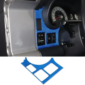 За Toyota FJ Cruiser 2007-2021 от мека въглеродни влакна Синьо Ключ за Регулиране на огледалото за обратно виждане Рамка Стикер на капака на Аксесоари за Автомобили