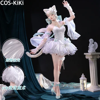 Игри костюм COS-Кики Genshin Impact Lynette Angel Court, секси елегантна рокля, костюм за cosplay, дрехи за ролеви игри на Хелоуин за жени