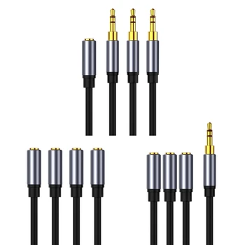 Кабел-адаптер с порт 1-3 3,5 мм удължител Aux кабел, кабел, адаптер, кабел за слушалки, директна доставка