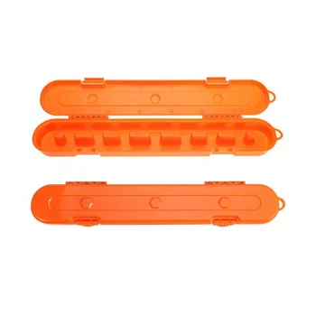 Калъф за съхранение на веригата на резачка, кутия-органайзер за веригата на резачка за 10-inch, 16-инчов, 18-инчов, 20-инчов моторна резачка, (оранжев)
