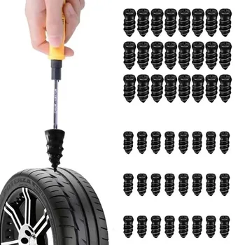 Комплект за нокти за ремонт на вакуум гуми за автомобил, мотоциклет, Скутер, Набор от инструменти за ремонт на изделия от каучук и Безкамерни Гуми, Филм за ремонт на гуми, Ноктите Универсален