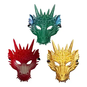 Маска на Дракон, Маска на животното, Аксесоари за костюми за Хелоуин, маска за cosplay за възрастни, маска за лице