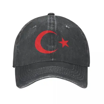 Мъжка бейзболна шапка С емблемата на Turkey Türkiye От деним, выстиранного въглища, Класическа Реколта Памучен Шапка на Татко шофьор на камион Унисекс за възрастни