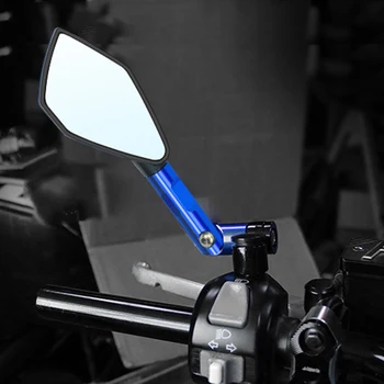 Огледала за обратно виждане на кормилото на мотоциклета от алуминиева сплав и стъкло с ВИСОКА разделителна способност Пятиугольные огледала за мотоциклети Странични огледала