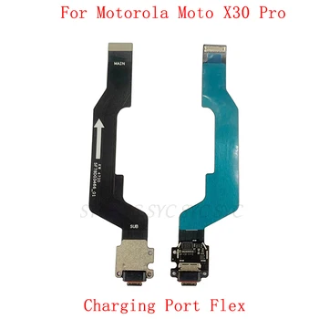Оригинален USB Конектор За Зареждане, Такса Пристанище, Гъвкав Кабел За Motorola Moto X30 Pro XT2241-1, резервни Части За Ремонт на Зарядно Пристанище