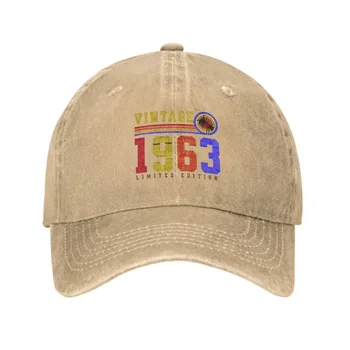 Памук 1963 60th Реколта Ретро Лимитирана Серия бейзболна шапка на Мъжки Дамски Дишаща 60-Годишна Подарък За рождения Ден на Баща ми Шапката На Открито