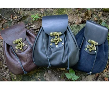 Поясная чанта унисекс в средновековния ретро-стил, джоб от изкуствена кожа, чанта от съвсем малък Ренесанс, украса за Larp, аксесоари за cosplay.