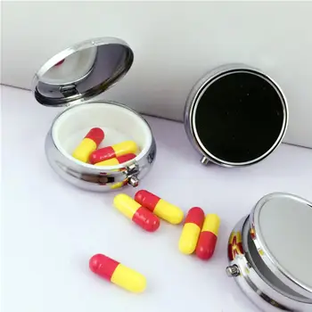 Притежател на лекарствени таблетки, безопасна лека метална мини-кутия за хапчета, за домашна употреба, за бизнес, за пътувания