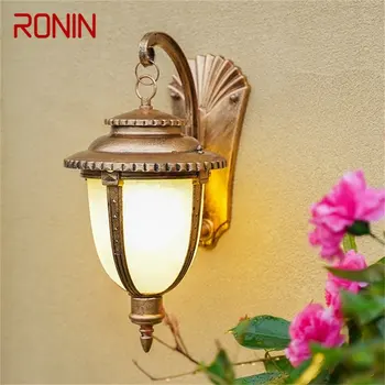 Стенни аплици RONIN в Outdoor стил Ретро, led Водоустойчива Бронзова лампа IP65 за декорация на верандата на къщата