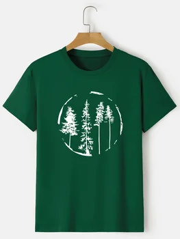Тениска Woods, мъжки ежедневни тениска с кръгло деколте и къс ръкав, модни летни тениски, потници, обикновени тениски и ризи оверсайз
