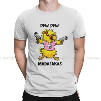 Тениски Pew Pew Madafakas Animal Crewneck Crazy Baby Duck with 2 Guns Отличителна Мъжка тениска Забавни върхове 6XL