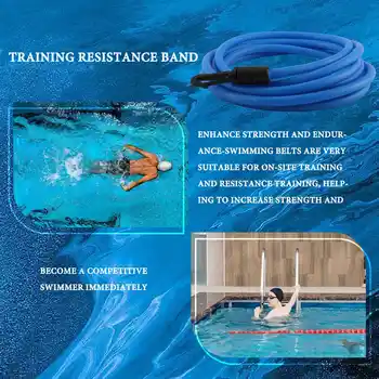 Тренировъчен Эспандер за плуване Регулируем колан е Подходящ за плуване в басейн за възрастни и деца-A