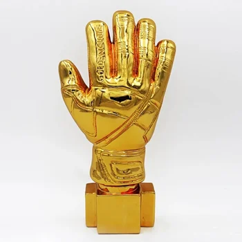 златни футболни вратарские ръкавици 26 см, сувенири, изделия от смола, най-Добрата позлатен футболна награда, Адаптивни подарък, Сувенири Лига на феновете